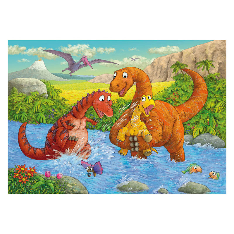 Afbeelding laden in galerijviewer, Ravensburger legpuzzel spelende dino's, 2x24st.
