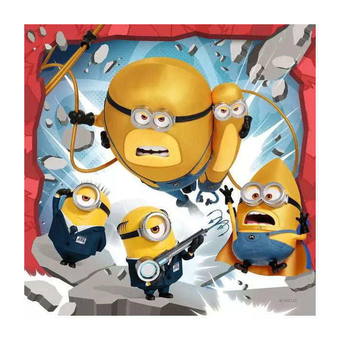 Afbeelding laden in galerijviewer, Ravensburger puzzel despicable me 4 - drie puzzels - 49 stukjes - kinderpuzzel
