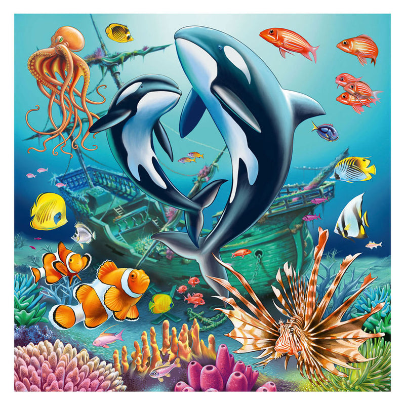 Afbeelding laden in galerijviewer, Ravensburger puzzel underwater 3x49 stukjes
