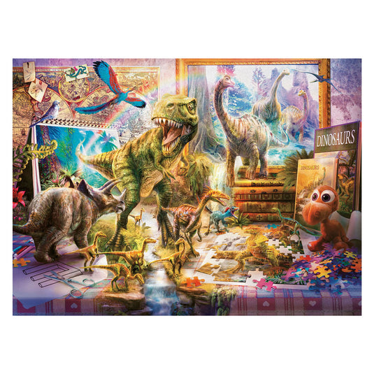 Ravensburger puzzel dino toys come to live - legpuzzel - 100 xxl stukjes