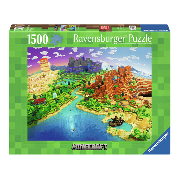Afbeelding laden in galerijviewer, Ravensburger legpuzzel world of minecraft, 1500st.
