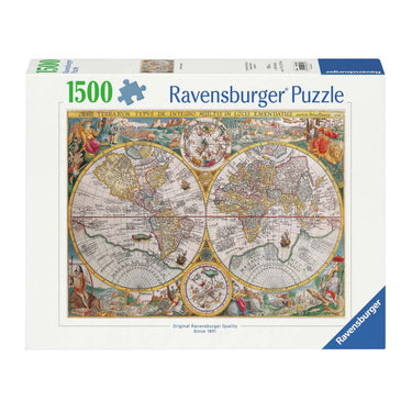 Ravensburger puzzel wereldkaart 1594 - legpuzzel - 1500 stukjes