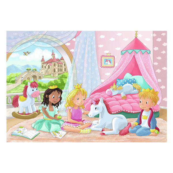 Afbeelding laden in galerijviewer, Ravensburger puzzel prince princess 2x12 stukjes
