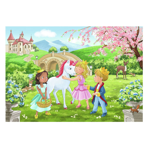 Afbeelding laden in galerijviewer, Ravensburger puzzel prince princess 2x12 stukjes
