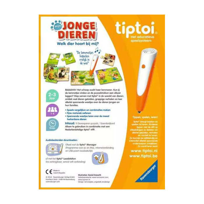 Afbeelding laden in galerijviewer, Ravensburger tiptoi mijn jonge dieren - interactief spel voor 1-4 jaar -

