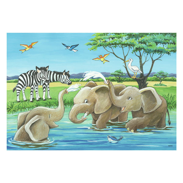 Afbeelding laden in galerijviewer, Ravensburger puzzel jonge dieren uit de hele wereld - 2 x 12 stukjes
