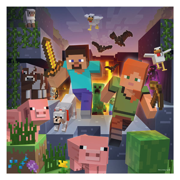 Afbeelding laden in galerijviewer, Ravensburger puzzel minecraft biomes - legpuzzel - 3x49 stukjes
