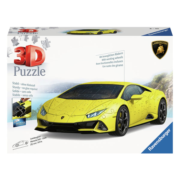 Afbeelding laden in galerijviewer, Ravensburger 3d puzzel lamborghini huracan evo giallo, 108st.
