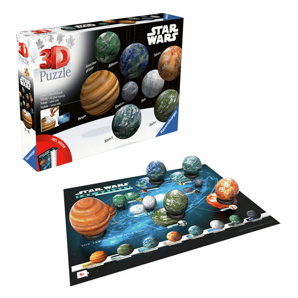 Afbeelding laden in galerijviewer, Ravensburger 3d puzzel star wars planet of the galaxy, 531st.
