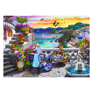 Ravensburger puzzel santorini sunset - legpuzzel - 300 large format stukjes