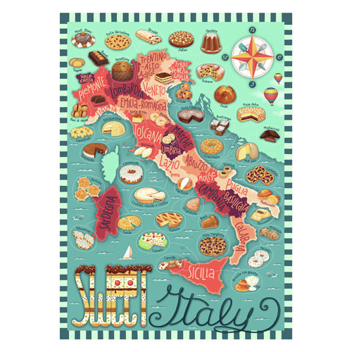 Afbeelding laden in galerijviewer, Ravensburger legpuzzel map of italy sweet, 1000st.
