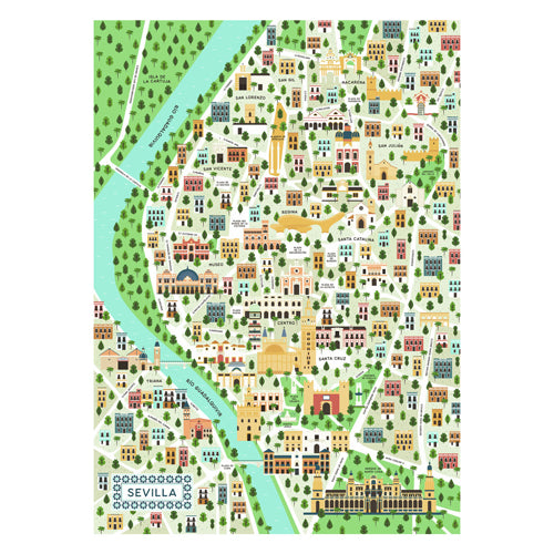 Afbeelding laden in galerijviewer, Ravensburger legpuzzel map of seville, 1000st.

