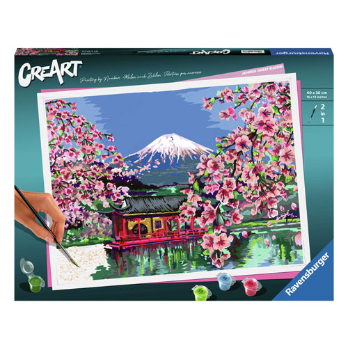 Afbeelding laden in galerijviewer, Ravensburger creart schilderen op nummer - japanese cherry blossom
