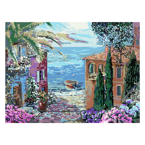 Afbeelding laden in galerijviewer, Ravensburger creart schilderen op nummer mediterranean landscape
