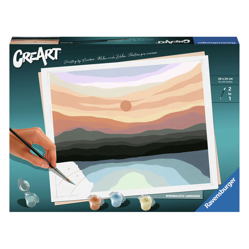 Afbeelding laden in galerijviewer, Ravensburger creart schilderen op nummer - minimalistisch landschap

