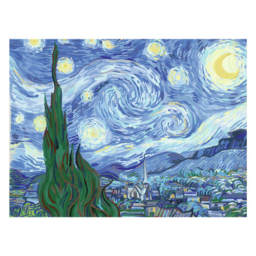 Afbeelding laden in galerijviewer, Ravensburger the starry night (van gogh) - schilderen op nummer voor volwassenen
