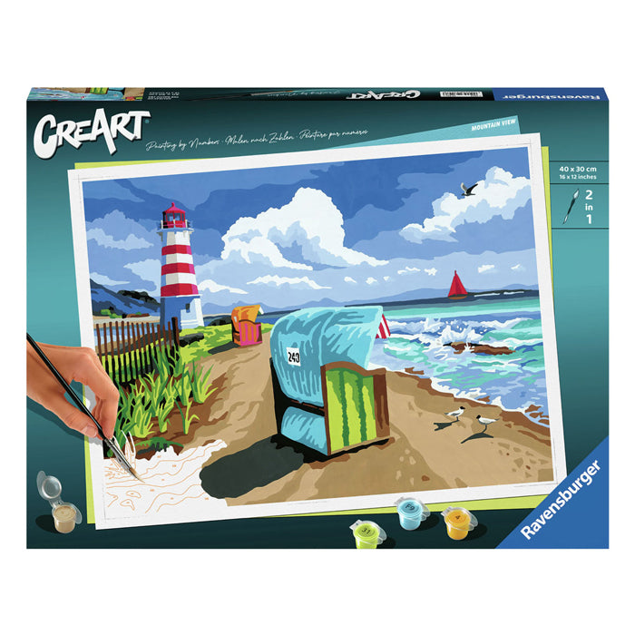 Afbeelding laden in galerijviewer, Ravensburger creart schilderen op nummer holiday on the baltic sea
