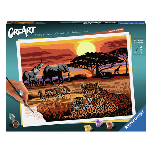 Afbeelding laden in galerijviewer, Ravensburger creart schilderen op nummer - savannah landscapes
