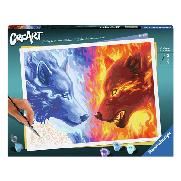 Afbeelding laden in galerijviewer, Ravensburger creart schilderen op nummer - fire and ice
