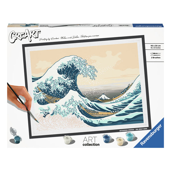 Afbeelding laden in galerijviewer, Ravensburger creart schilderen op nummer - hoksusai: the great wave
