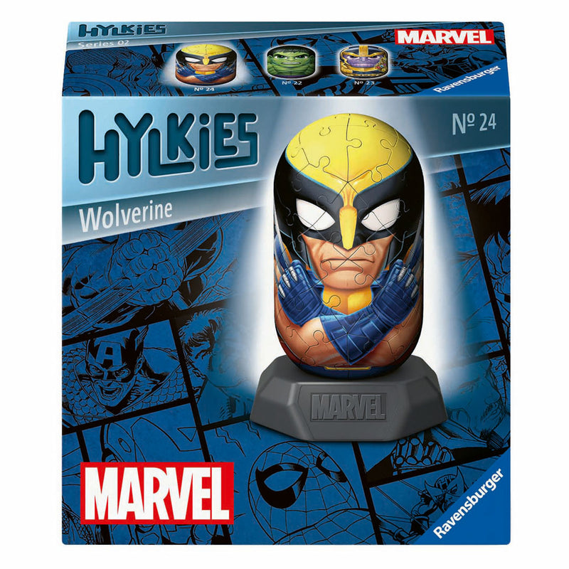 Afbeelding laden in galerijviewer, Ravensburger 3d puzzel hylkies marvel wolverine, 54st.
