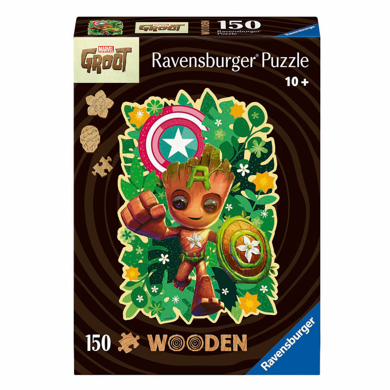 Afbeelding laden in galerijviewer, Ravensburger houten legpuzzel marvel groot, 150st.
