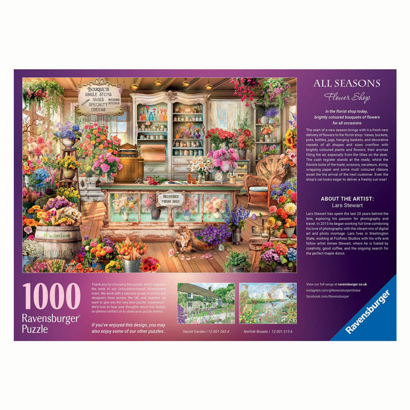 Afbeelding laden in galerijviewer, Ravensburger legpuzzel all seasons flowershop, 1000st.
