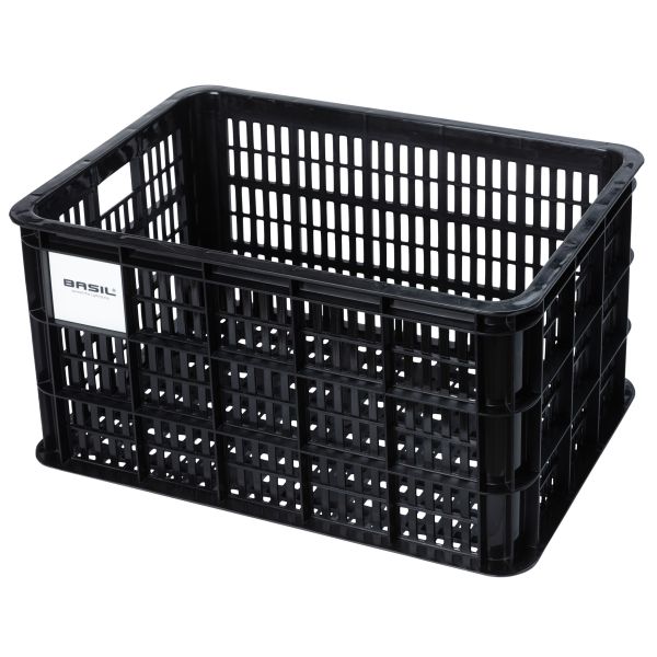 Afbeelding laden in galerijviewer, Basil fietskrat L - groot - 40 liter - zwart

