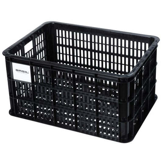 Basil fietskrat L - groot - 40 liter - zwart