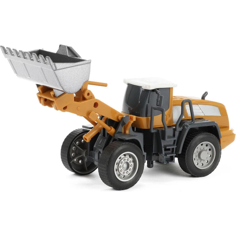 Afbeelding laden in galerijviewer, Toi-toys bulldozer metal junior 1:55 staal geel grijs
