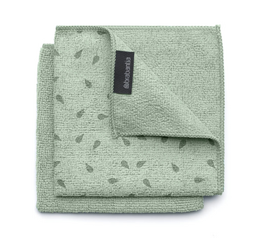 Brabantia sinkside microvezel schoonmaakdoekjes - 30 x 30 cm - set van 2 - jade green