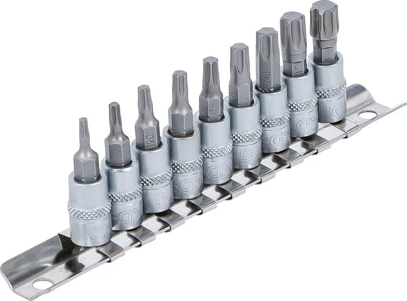 Afbeelding laden in galerijviewer, Bgs technic bit insert set 1 4 torx t10 - t50 9 pcs.
