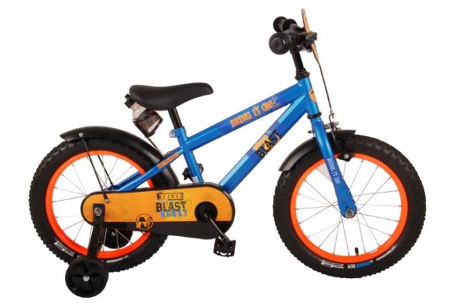 Afbeelding laden in galerijviewer, NERF Kinderfiets - Jongens - 16 inch - Satijn Blauw
