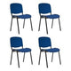 Bezoekersstoel nowy styl iso plus stapelbaar blauw