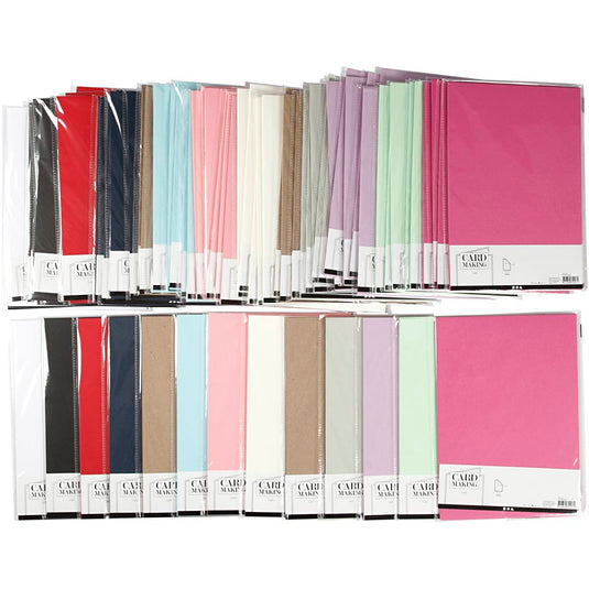 Karton, a4, vel 210x297 mm, 220 gr, diverse kleuren, 12x10 doos 1 doos