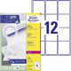 Gerecycleerde etiketten voor laserprinters quickpeel lr7164-100 63,5x72mm