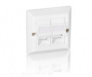 Equip 760301 universal faceplate, white, abs synthetics, polycarbonate, conventional, 80 mm