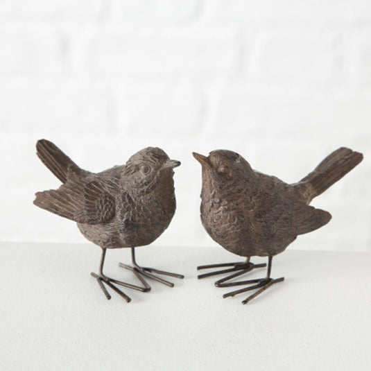 Boltze home beeldje vogel spatz h6cm polyresin