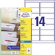 Adresetiketten avery j8163 99,1x38,1mm wit