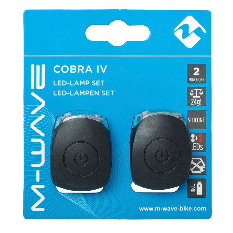 Afbeelding laden in galerijviewer, M-wave cobra iv battery flashing light set
