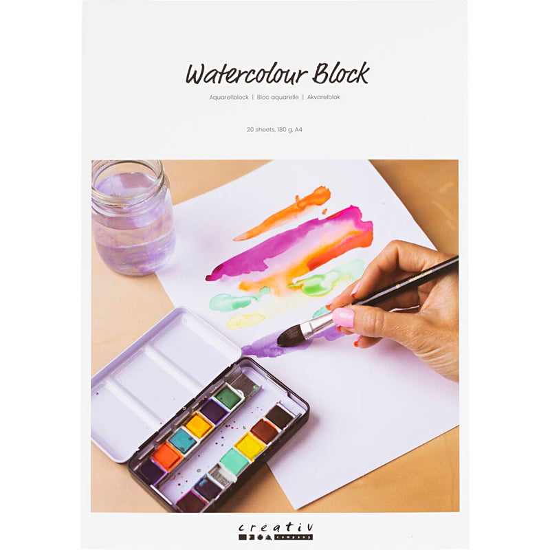 Afbeelding laden in galerijviewer, Https: www.cchobby.nl aquarelblok-a4-vel-210x297-mm-180-gr-20-vel-1-stuk
