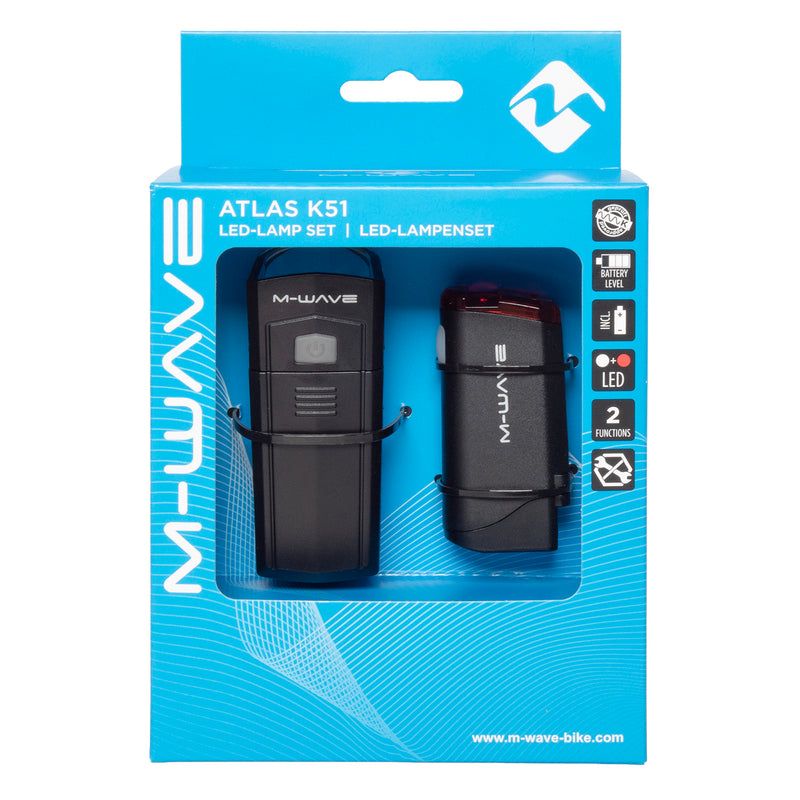Afbeelding laden in galerijviewer, M-wave atlas k51 battery lighting set
