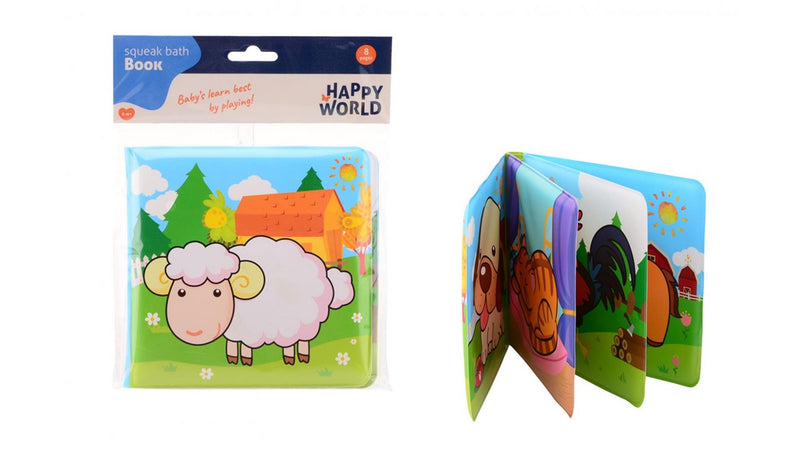 Afbeelding laden in galerijviewer, Johntoy happy world badboekje boerderijdieren 14 cm
