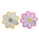 Placemat vilt bloem ã˜32cm 2 assorti roze geel