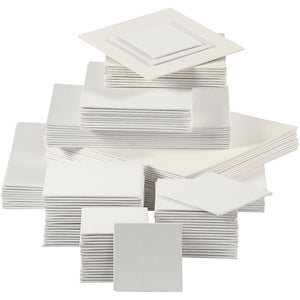 Creativ company canvas paneel, wit, 280 gr, 110 stuk
