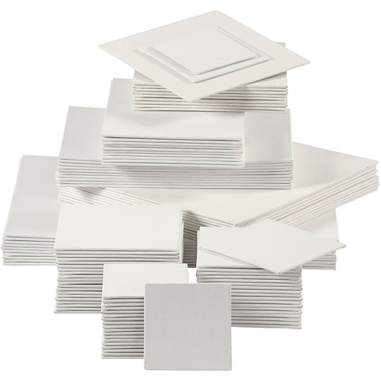Creativ company canvas paneel, wit, 280 gr, 110 stuk