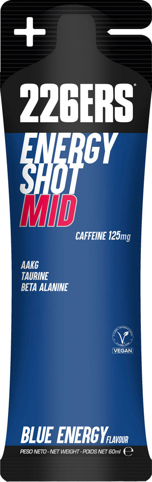 226ers energy shot mid 125mg caffeine blue energy stick 60ml