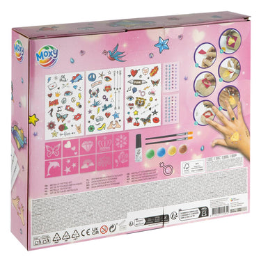 Moxy metallic tattoo set incl. stencils,