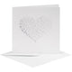 Kaart met envelop, afmeting kaart 13,5x13,5 cm, afmeting envelop 14,5x14,5 cm, 240+110 gr, wit, 5 set 1 doos