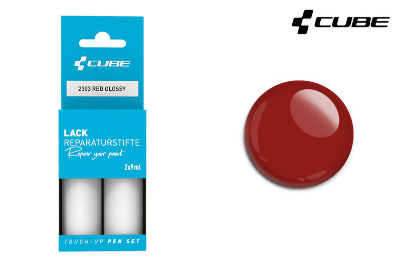Afbeelding laden in galerijviewer, Cube touch-up pen set red glossy

